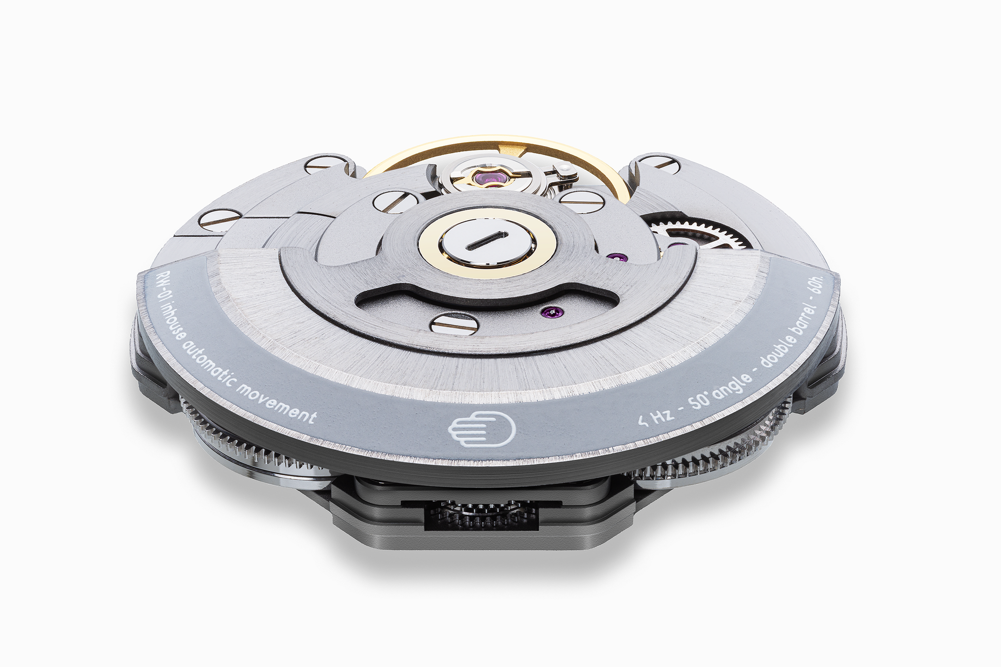 The RW-01 movement in side view